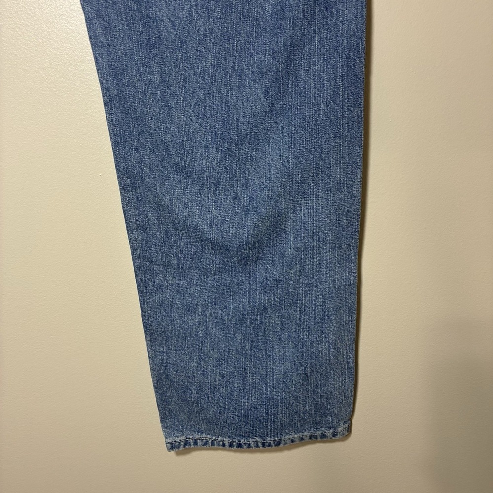 Y2K Vintage Lee Dungarees Baggy Wide Leg Carpenter Jeans Mens 34x34 Denim 2000's - Picture 8 of 15